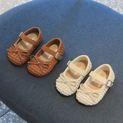 2025 New Autum Baby Princess Shoes Soft Sole Non-Slip Girls' Small Leather Shoes Baby Shoes 1--3 Years Old Toddler Shoes