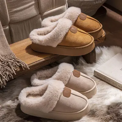 Women's Warm Plush Slippers Winter Home Wear