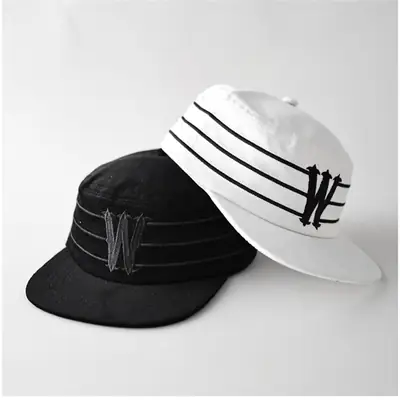 Black Unisex Cap with Letter W Design