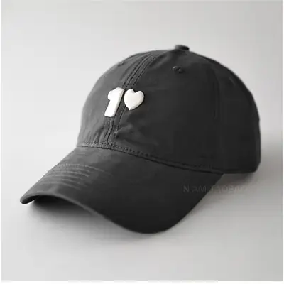 3D Heart Cap Black Unisex Baseball Cap