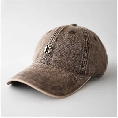 Vintage Distressed Metal C Logo Baseball Cap Unisex Sunshade