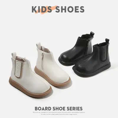 Baby Shoes, Autumn and Winter Girls' Boots, Small Leather Boots, Soft-Soled Baby Shoes, Kidsren's Short Boots, Boots, Kidsren's Leather Shoes