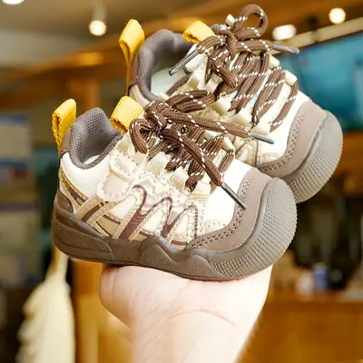 Toddler Shoes, Beginner Baby Shoes, 1-2 Years Old Baby Shoes, Soft Sole, Non-Slip, Spring & Fall New Style, Stripesd and Breathable