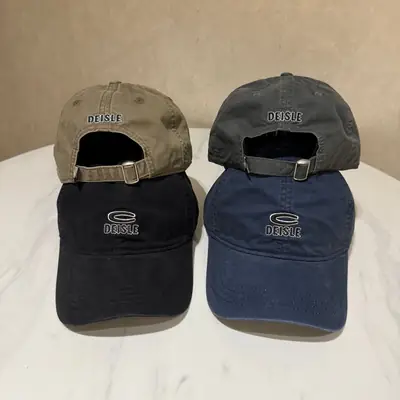 Black Korean Style Baseball Cap for Women with Embroidery