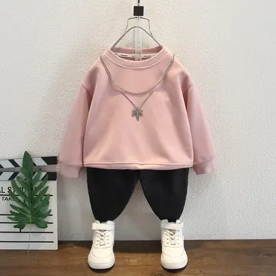 Boys Sweatshirt Pink Long Sleeve Kidsren's Autumn Tops