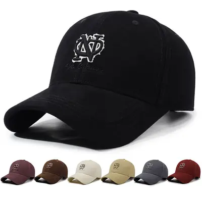 Black Embroidered Letter Baseball Cap Unisex Outdoor Sun Hat