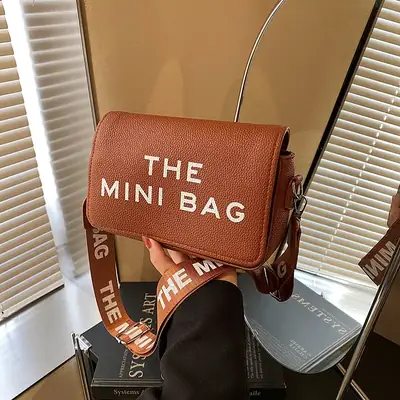 Brown Leather Mini Crossbody Bag for Women