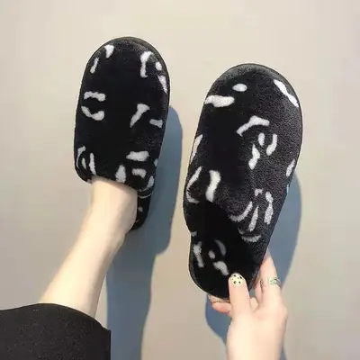 2025 New Home Casual Cotton Slippers for Women Winter Ins Korean Style Non-Slip Comfortable Warm Couple Cotton Slippers Dropshipping
