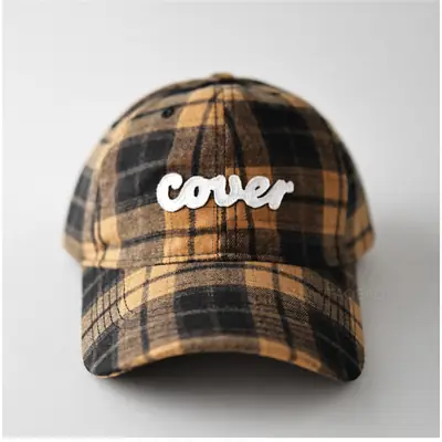 Plaid Baseball Cap for Men Women Casual Sunshade