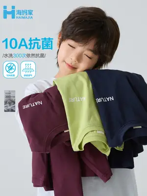 Boys Pure Cotton Long Sleeve T-Shirt Green Spring Autumn