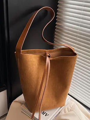 Retro Suede Shoulder Bag for Women Autumn Winter