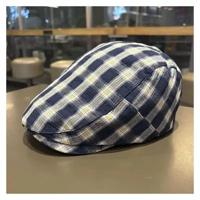 Japanese-Style Reversible Plaid Beret Cap