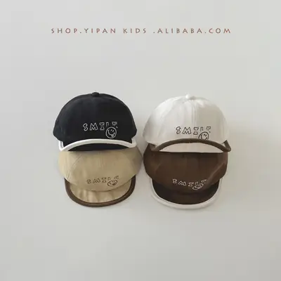 Baby Letter Peaked Cap Brown New Infant Sunshade