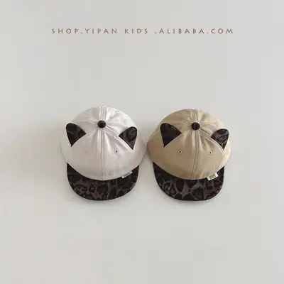 Winter Cat Ear Leopard Print Cap