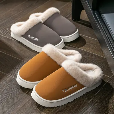 Winter Women's Warm Plush Slippers with Non-Slip Sole