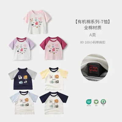 Kids Cartoon Elephant T-Shirt Set of 3 Cotton