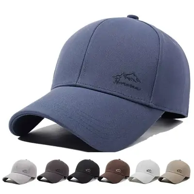 Men's Grey Mountain Logo Baseball Cap
