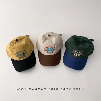 Kids Red Letter Baseball Cap Winter Windproof