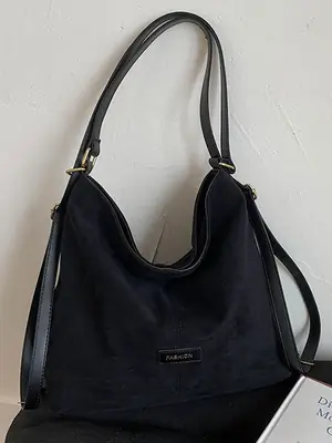Black Cross-Border Large Capacity Tote Bag for Women