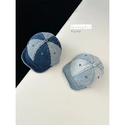 Baby Cap Retro Denim Blue Spring Autumn