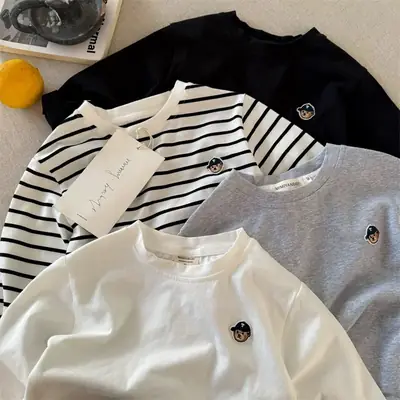 Boys Striped Long Sleeve T-Shirt 2025 Spring Autumn