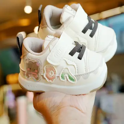 Toddler Shoes, Beginner Baby Shoes, 1-2 Years Old Baby Shoes, Soft Sole Anti-Slip Spring & Fall New Cartoon Sneakers