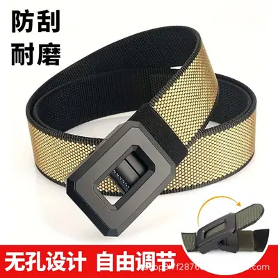 Men's Black Nylon Belt with Buckle Outdoor Use
