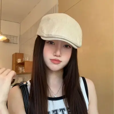 Women Japanese Style Face-Slimming Vintage Beret Cap