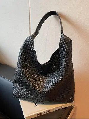 Cross-Border Woven Shoulder Bag Large Capacity 2026