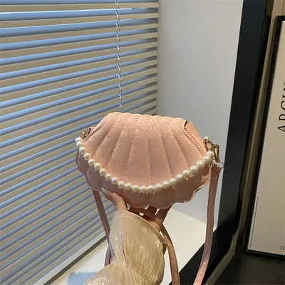 Pearl Chain Embossed Crossbody Bag for Women