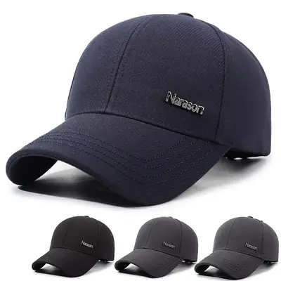 Men's Navy Blue Baseball Cap Korean Style Travel Sun Hat