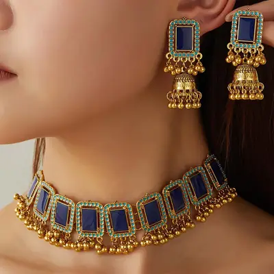 Cross-Border European and American Style Bohemian Handmade Tassel Bell Traditional Ethnic Style Earrings Wholesale Manufacturer