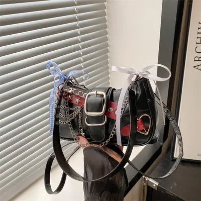 Black High-End Hanging Chain Tote Bag for Women