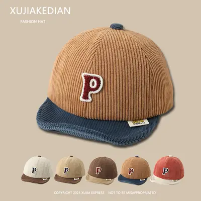 Baby Letter Peaked Cap Autumn Winter Soft Bristle