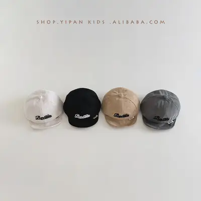 Black Embroidered Baby Cap for Boys Girls