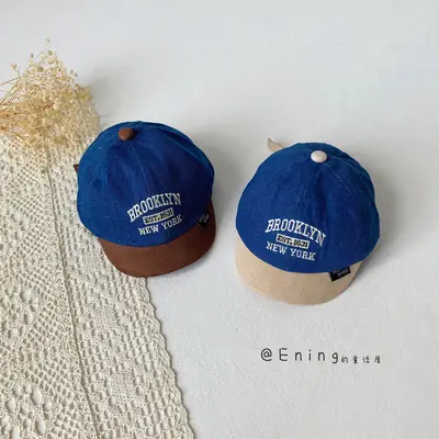 Blue Brooklyn New York Cap for Boys Girls Baby