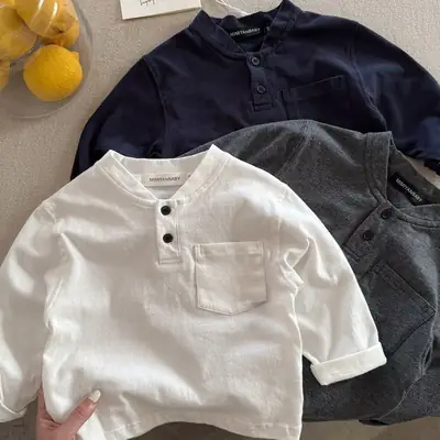 Children's Button Down Polo T-Shirt Set for Boys