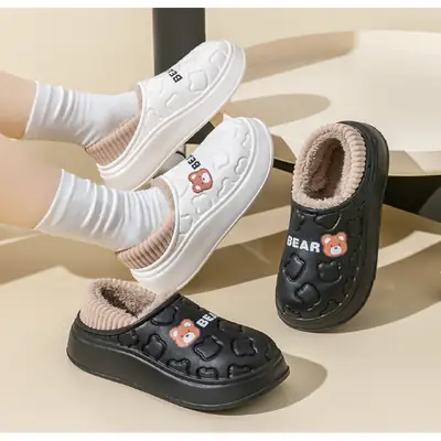 Women's Pink Soft Slippers for Winter Indoor Outdoor Warm