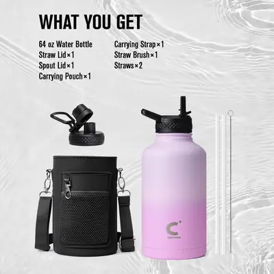 Large Capacity Stainless Steel Thermos Cup for Cycling & Outdoor Use