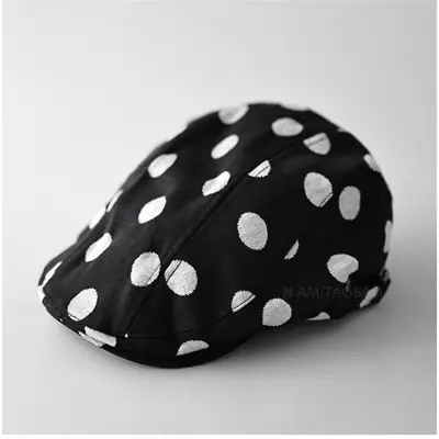 Korean Style Polka Dot Forward Cap Unisex Sunshade
