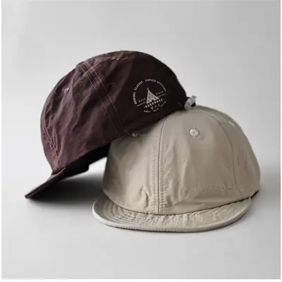 Men Baseball Cap Brown Beige Quick Dry Outdoor Sunshade