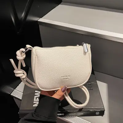 Women's Beige Crossbody Bag 2025 Summer Lightweight Western Style