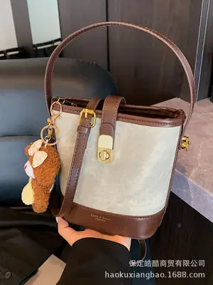 Women's 2025 Trendy Crossbody Bag Brown Grey Leather