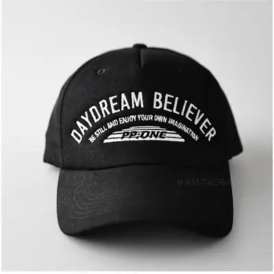 Black Letter Baseball Cap for Men Women