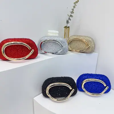 European and American Cross-Border Trendy Classic Round Box Clutch Bag Evening Bag Acrylic Bag Retro Metal Handle Single Shoulder Crossbody