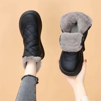 Women Velvet Snow Boots Winter Warm Waterproof Northeastern
