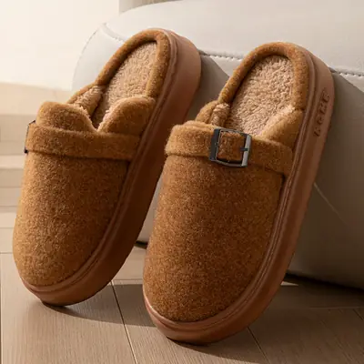 2025 Plush Warm Home Winter Cotton Slippers for Couples That Can Be Worn Outside Eva Thick-Soled Cotton Slippers Wholesale
