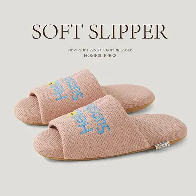 Nanbowan Silent Silent Slippers for Women Indoor Home Household Non-Harmful Floor Soft Bottom Couple Four-Season Sandals for Men