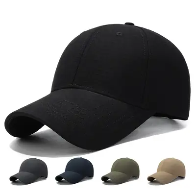 Black 4-Season Baseball Cap with Duckbill Design