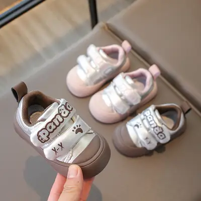 2024 New Autum Baby Shoes 0-1-2 Years Old Soft-Soled Baby Toddler Shoes Fashionable and Versatile Sneakers for Boys and Girls